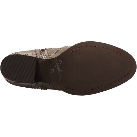 Seychelles Around The World Women's 9 M Silver Ankle Booties Suede Zipper Boots - Picture 6 of 7